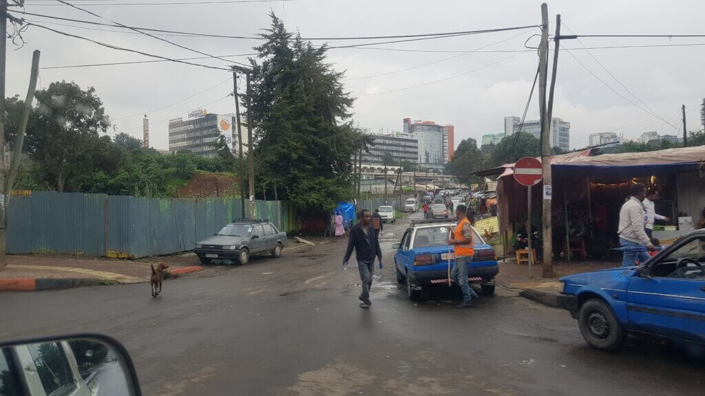Strasse in Addis Ababa, Äthiopien